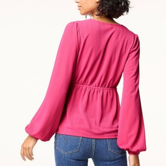 Intempo Surplice Faux-Wrap Long Sleeve Top - Picture 2 of 8